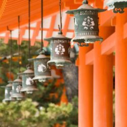 Hanging Lanterns Heian Shrine Kyoto Japan HD Wallpapers & Backgro