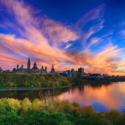 Sunset over Parliament Hill in Canada Computer Wallpapers, Desktop