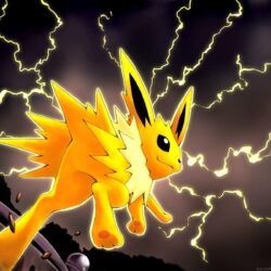 pokemon video games storm anime jolteon lighting jump game