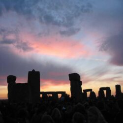 Stonehenge Summer Solstice Red Sky