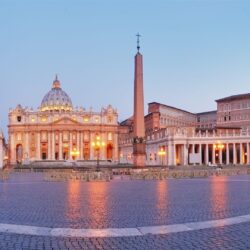 Vatican City, Rome, Italy, St Peter’s Square, cathedral, obelisk