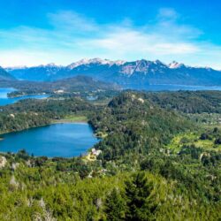 View of of the lakes & mountains at Bariloche, Argentina