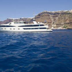 Yacht cruising in the Cyclades