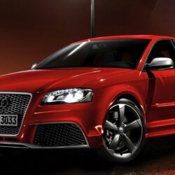 Red Audi RS3 Sportback Night Photo wallpapers