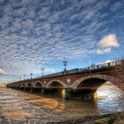 Wallpapers France Aquitaine, Bordeaux Bridges Sky Rivers Cities