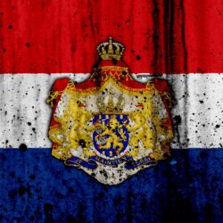Download wallpapers Netherlandish flag, 4k, grunge, flag of