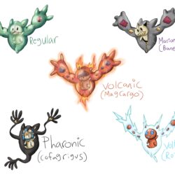 I drew Pokemon variations for my favorite Pokemon, Reuniclus