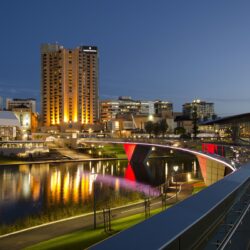 Photo Australia Adelaide Bridges Night Rivers Cities