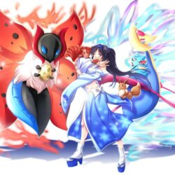 black hair bow cresselia eevee food headband karo karo long hair