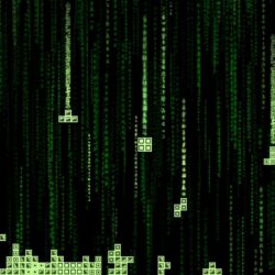 Tetris, The Matrix, code, Glitch :: Wallpapers