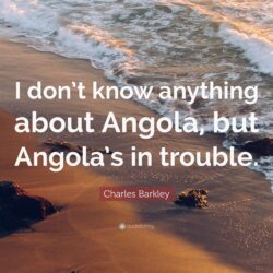 Charles Barkley Quote: “I don’t know anything about Angola, but