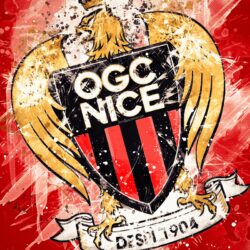 Download wallpapers OGC Nice, 4k, paint art, creative, French