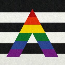 Customizable LGBT Ally Pride Flag. Black and white stripe flag with