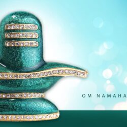 shiva lingam in golden and blue colour