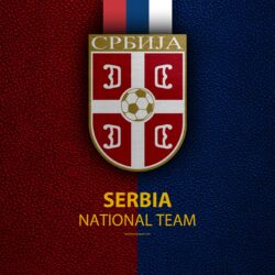 Download wallpapers Serbia national football team, 4k, leather