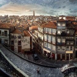 Image Oporto Portugal Street Cities Houses