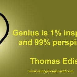 Wallpapers on inspiration,perspiration and genius by Thomas Edison