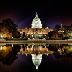 Beautiful Night Time Wallpapers Of The United States Capitol Building
