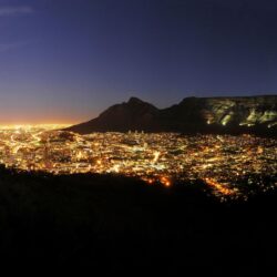 cape town south africa at night