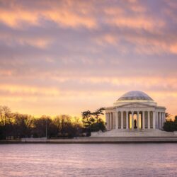 Sunrise over the Jefferson Memorial