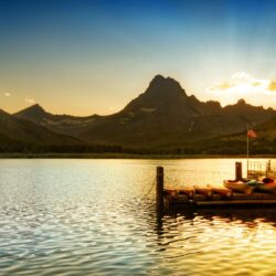 Sunset at Glacier National Park widescreen wallpapers