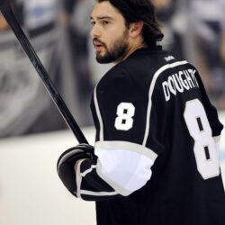 Drew Doughty warms up for the Stanley Cup Finals
