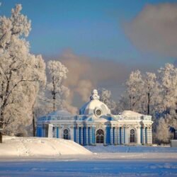 Beautiful snowy Russian winter