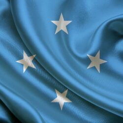 Wallpapers Flag, Blue, Texture, Stars, Flag, Satin, Satin, Micronesia
