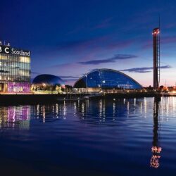 Image Scotland Glasgow Night Rivers Cities Building