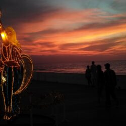 Sunsets Christmas Malecon Banderas Bay Sunset Puerto Vallarta