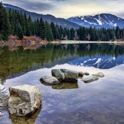 Image Canada Lake Whistler Nature Mountains Forests Landscape