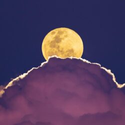 Wallpapers Supermoon, Full moon, Clouds, 4K, Nature,