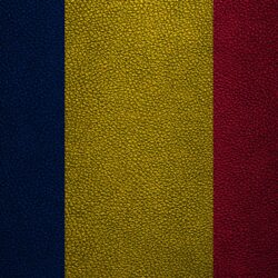Download wallpapers Flag of Chad, Africa, 4k, leather texture, Chad