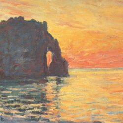 Paintings cliffs seaside claude monet impressionism wallpapers