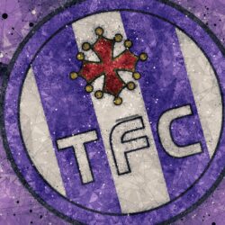 Download wallpapers Toulouse FC, 4k, geometric art, French football