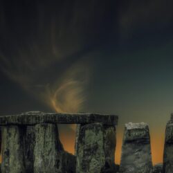 Download wallpapers stonehenge, landscape, night, monument
