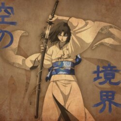 Wallpapers katana, sword, kimono, Japanese clothing, kara no kyoukai