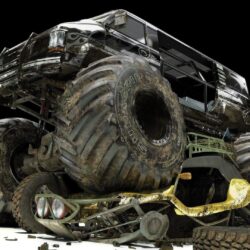 Black monster truck, car, monster trucks HD wallpapers