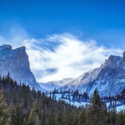 Mountain: Rocky Mountain National Park Colorado Cliffs Clouds