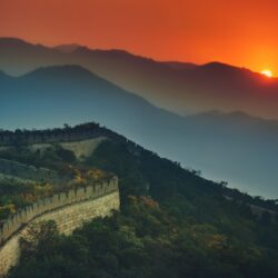 Great Wall Of China At Sunset 4K UltraHD Wallpapers