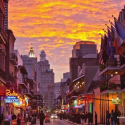 Other: Bourbon Street New Orleans Sunset Louisiana Cities