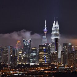 Image Kuala Lumpur Malaysia Night Skyscrapers Cities