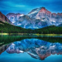 lake, Mountain, Forest, Reflection, Water, Sunrise, Morning