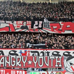 Fankurve von Fortuna Düsseldorf Ultras Angry Youth Fortuna