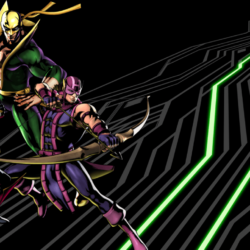 UMVC3 Team Wallpapers: Hawkeye, Nova and Iron Fist by bxb