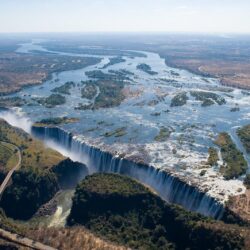 Wallpapers of gazed flight victoria falls africa Stock Free Image
