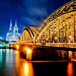 Cologne Cathedral and Hohenzollern Bridge Germany wallpapers