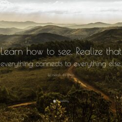 Leonardo da Vinci Quote: “Learn how to see. Realize that everything