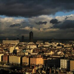 Clouds over the city of Lyon, France wallpapers and image