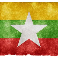 Myanmar Grunge Flag HD Wallpapers